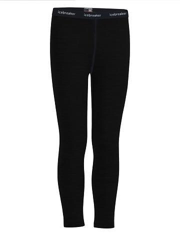 Black Icebreaker Merino 260 Tech Thermal Kids' Leggings | AU 1938AHKP